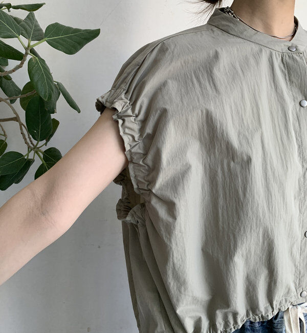  「【WEB限定】ショートスナップシャツベスト」|シャツ・ブラウス|