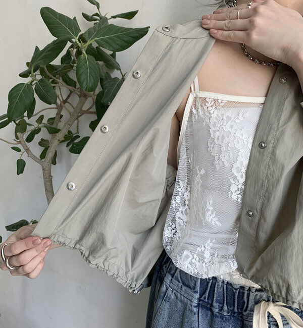  「【WEB限定】ショートスナップシャツベスト」|シャツ・ブラウス|