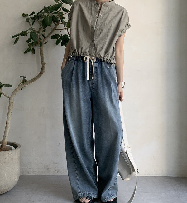  「【WEB限定】ショートスナップシャツベスト」|シャツ・ブラウス|