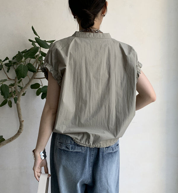  「【WEB限定】ショートスナップシャツベスト」|シャツ・ブラウス|