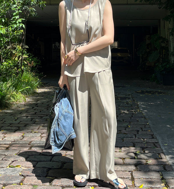  「【ウォッシャブル】キュプラタンクブラウス」|シャツ・ブラウス|