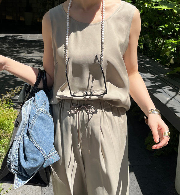  「【ウォッシャブル】キュプラタンクブラウス」|シャツ・ブラウス|