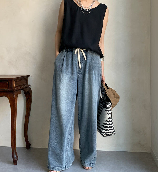  「【ウォッシャブル】キュプラタンクブラウス」|シャツ・ブラウス|