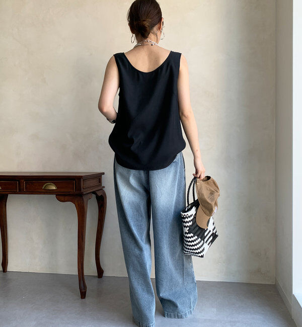  「【ウォッシャブル】キュプラタンクブラウス」|シャツ・ブラウス|