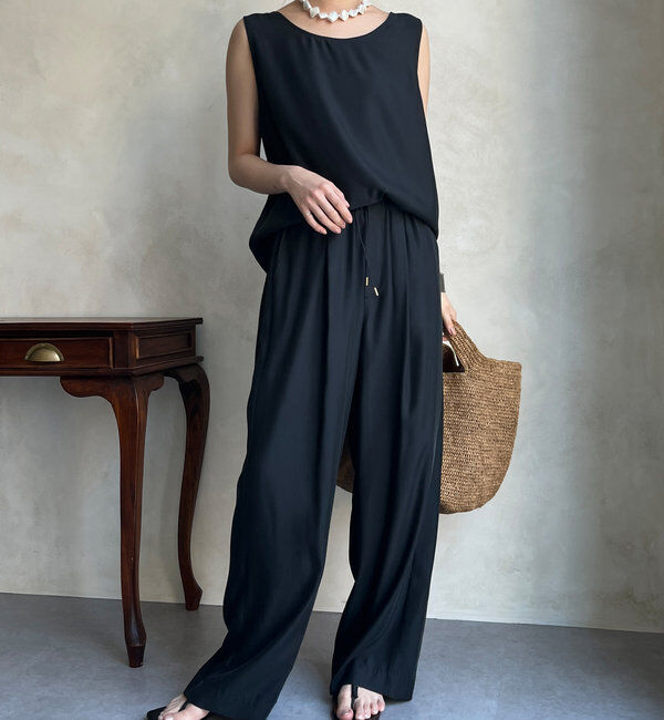  「【ウォッシャブル】キュプラタンクブラウス」|シャツ・ブラウス|