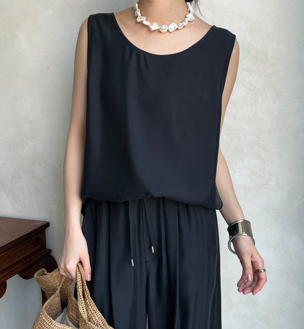  「【ウォッシャブル】キュプラタンクブラウス」|シャツ・ブラウス|