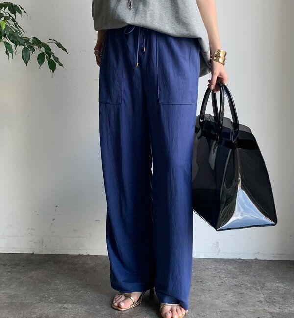  「【WEB限定】リネンライクカノコパンツ」|チノ|