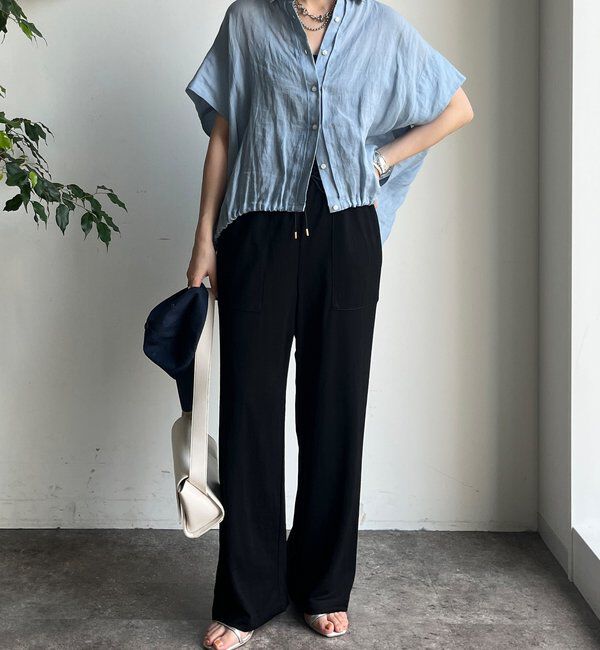  「【WEB限定】リネンライクカノコパンツ」|チノ|