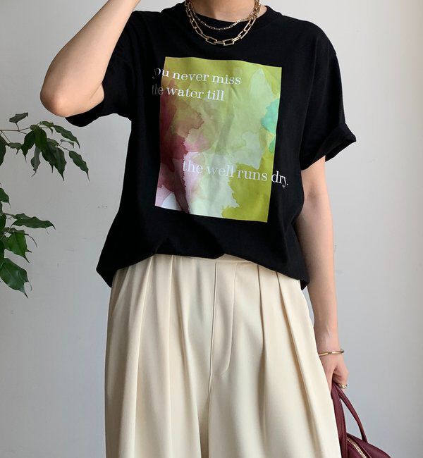  「【WEB限定】ロゴペイントTEE」|Tシャツ・カットソー|ブラック