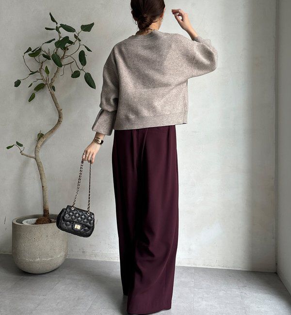  「【WEB限定】レイヤードリブVネックカーディガン」|カーディガン|