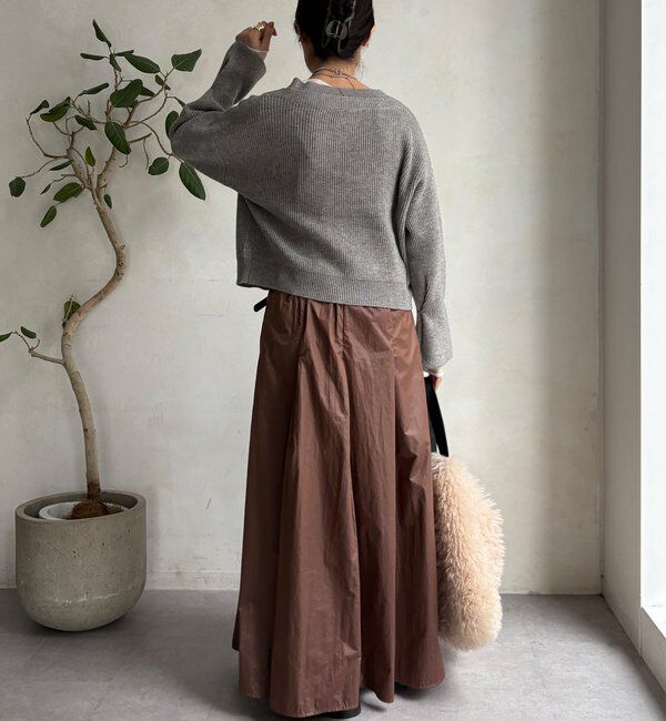  「【WEB限定】レイヤードリブVネックカーディガン」|カーディガン|