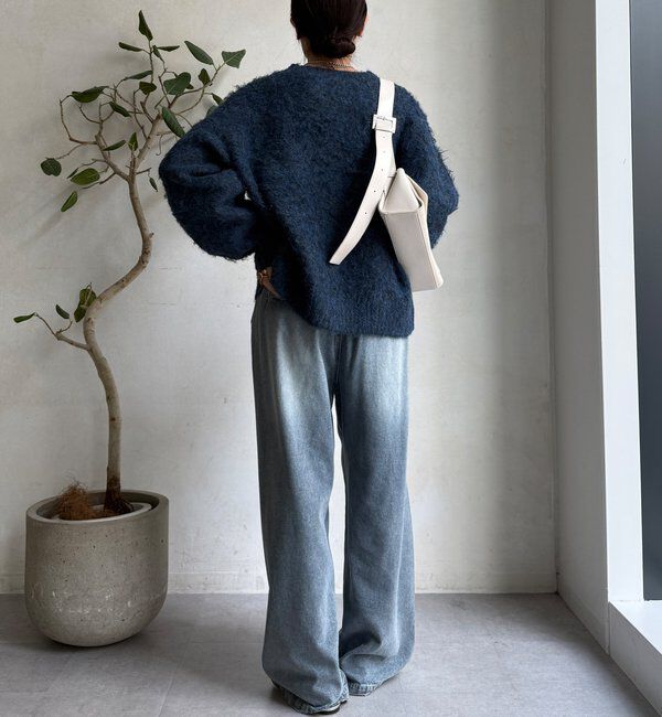  「【WEB限定】シャギーVカーディガン」|カーディガン|