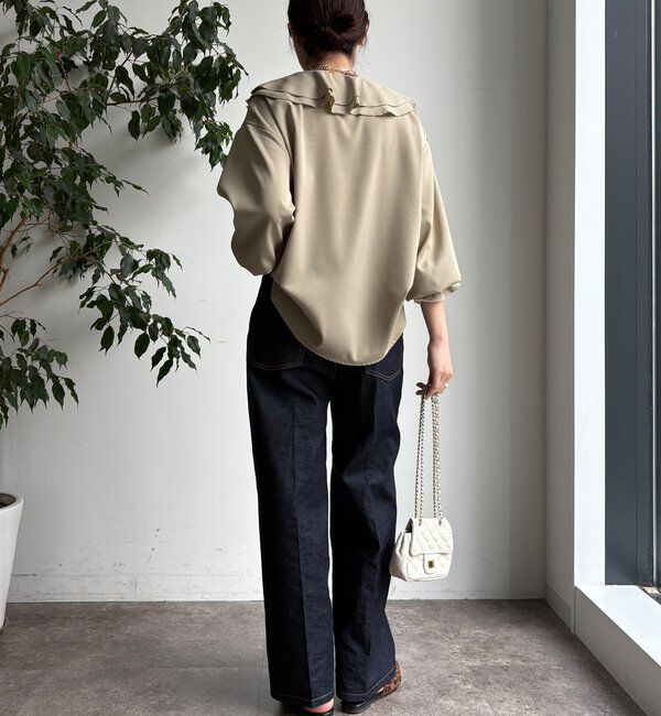  「【WEB限定】ピコフリルカラーブラウス」|シャツ・ブラウス|