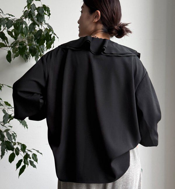  「【WEB限定】ピコフリルカラーブラウス」|シャツ・ブラウス|