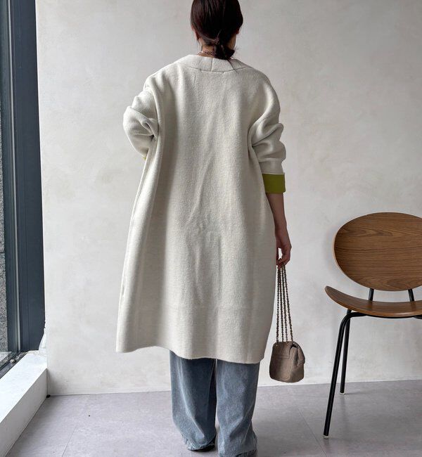  「ダブルフェイスニットガウン」|カーディガン|