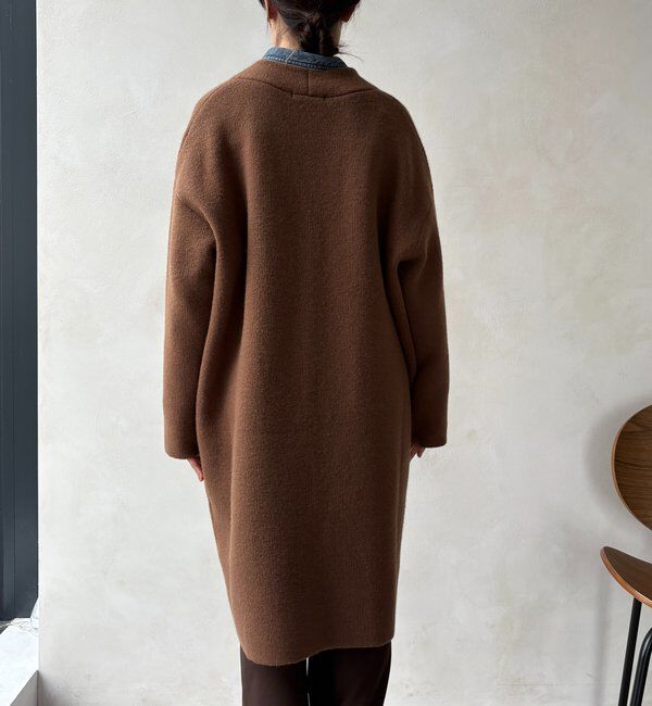  「ダブルフェイスニットガウン」|カーディガン|