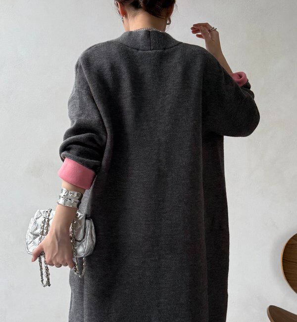  「ダブルフェイスニットガウン」|カーディガン|