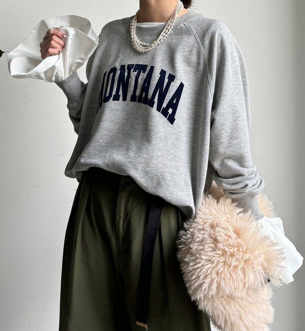  「【WEB限定】ロゴラグランワイドプルオーバー」|Tシャツ・カットソー|グレー