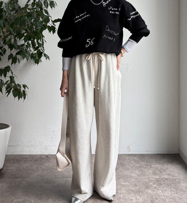  「【WEB限定】レタリング刺繍プルオーバー」|ニット・セーター|