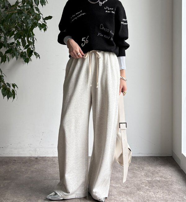  「【WEB限定】レタリング刺繍プルオーバー」|ニット・セーター|