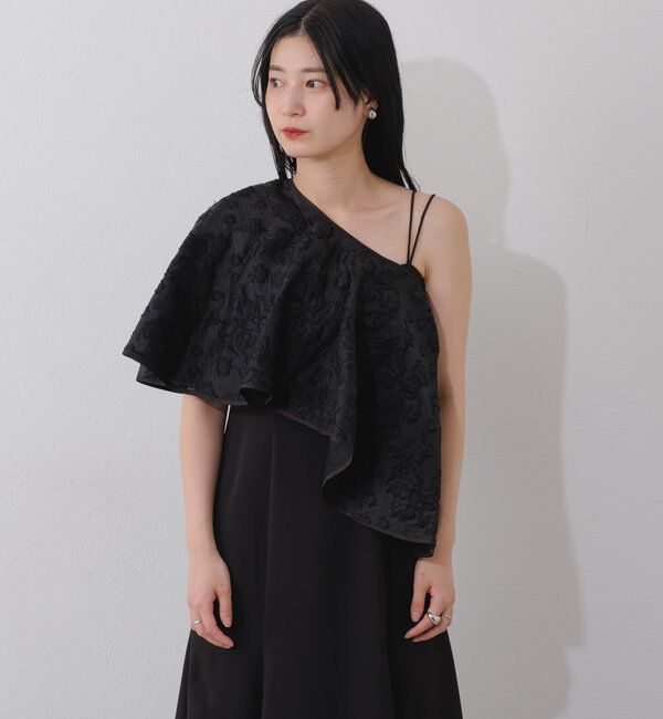  「【オケージョンドレス/結婚式】Cape layerd bare dress」|ドレス|