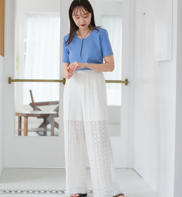  「【セットアップ対応】レースワイドパンツ」|その他|