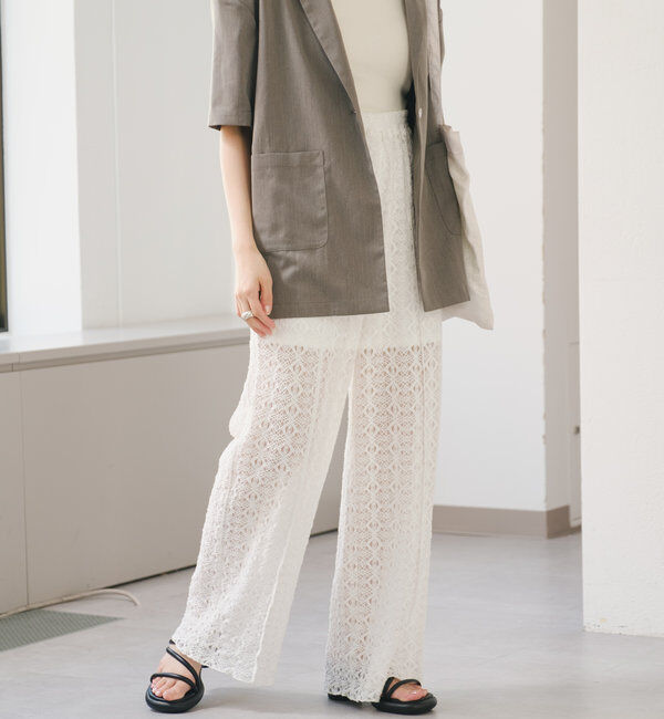  「【セットアップ対応】レースワイドパンツ」|その他|