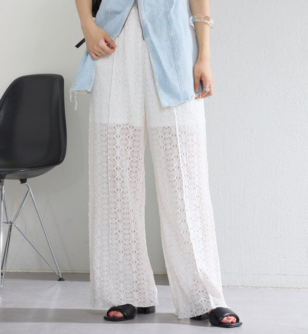  「【セットアップ対応】レースワイドパンツ」|その他|