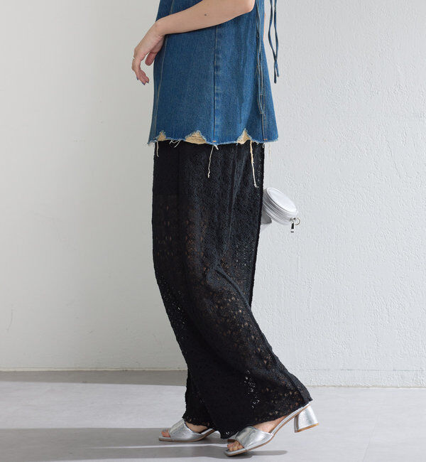  「【セットアップ対応】レースワイドパンツ」|その他|