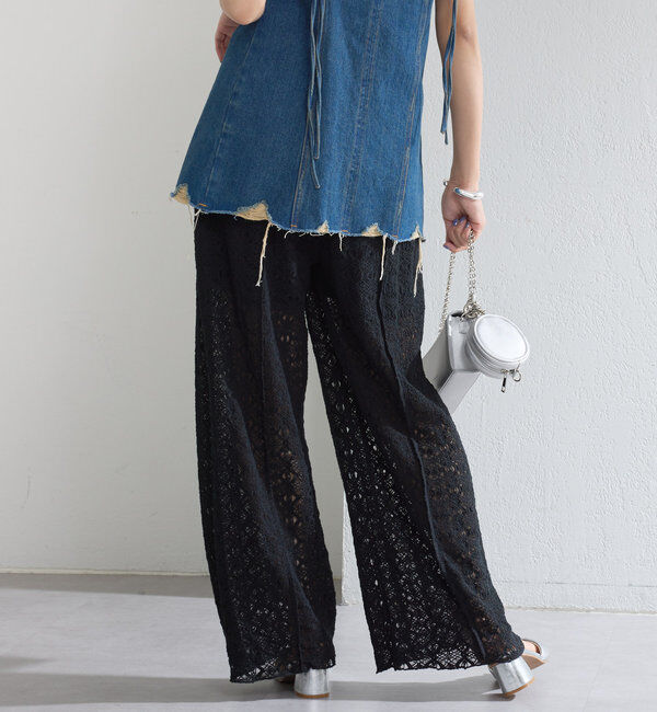  「【セットアップ対応】レースワイドパンツ」|その他|