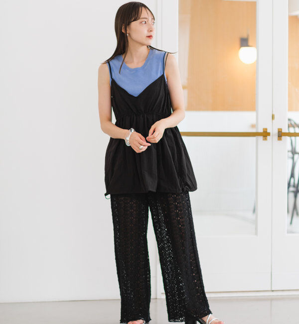  「【セットアップ対応】レースワイドパンツ」|その他|