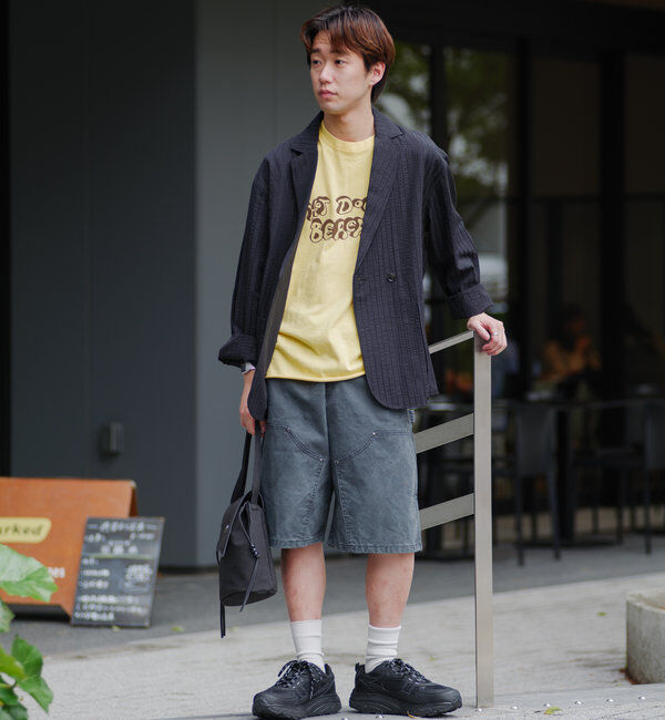  「*【WHIMSIC/SETUP対応】シアサッカーストライプダブルジャケット」|テーラードジャケット|