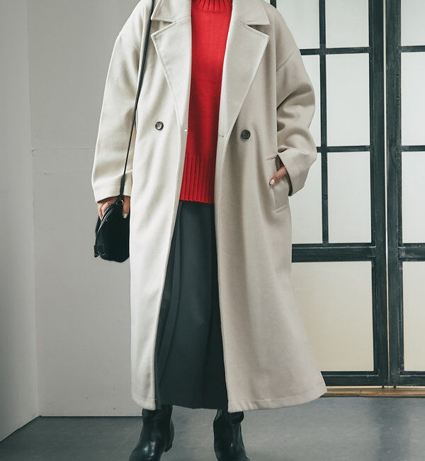  「《スリットが抜け感をプラス》サイドスリットロングテーラードコート」|その他|