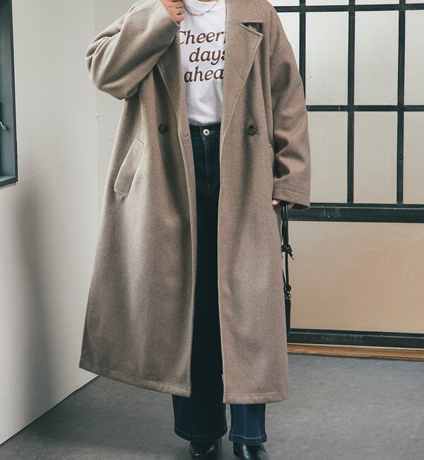  「《スリットが抜け感をプラス》サイドスリットロングテーラードコート」|その他|