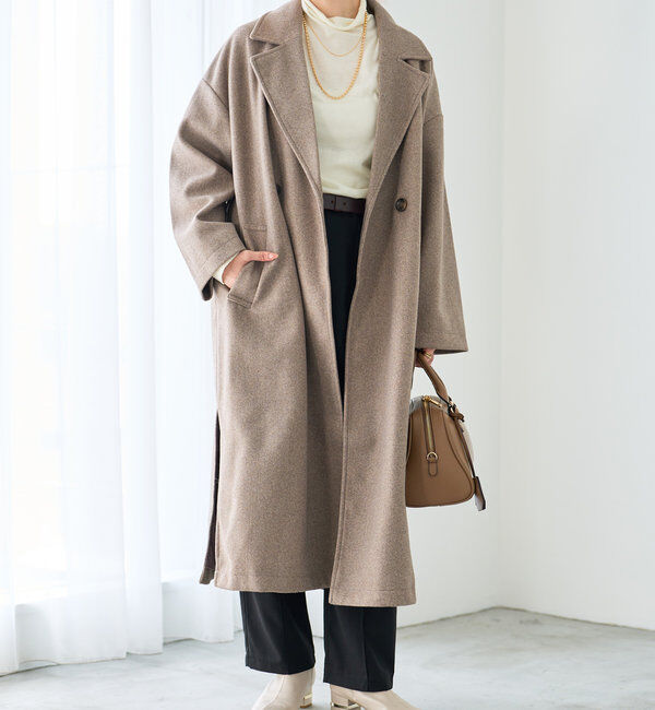  「《スリットが抜け感をプラス》サイドスリットロングテーラードコート」|その他|