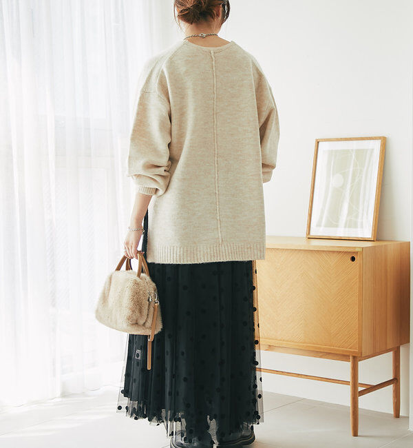  「《柔らかく軽い着心地》ヤクライクVネックニット」|ニット・セーター|