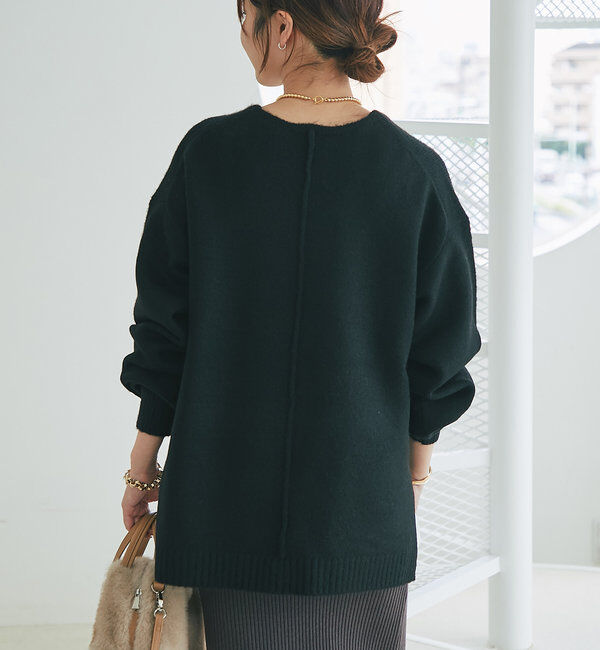 「《柔らかく軽い着心地》ヤクライクVネックニット」|ニット・セーター|