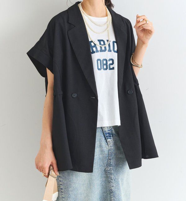  「リネンライクドロストジレ」|その他|ブラック