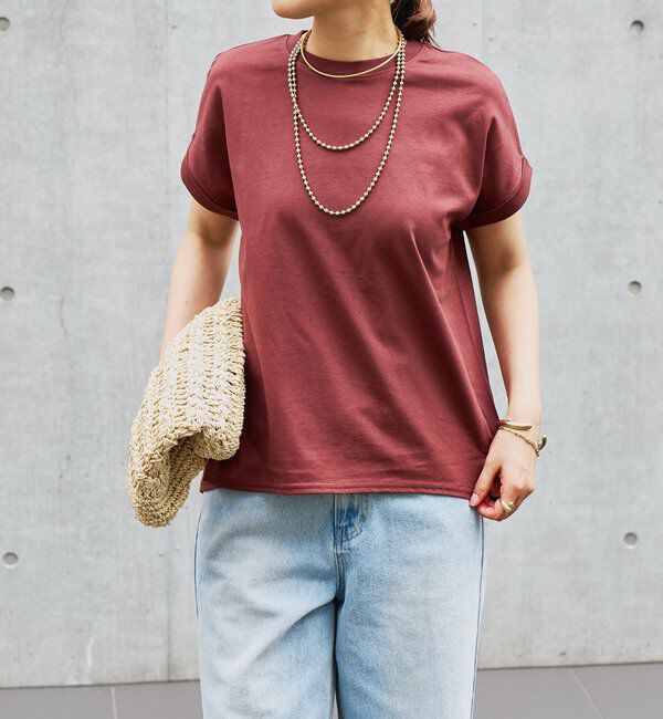  「《吸水速乾・UVカット・夏に快適》汗染み防止ターンバックT」|Tシャツ・カットソー|