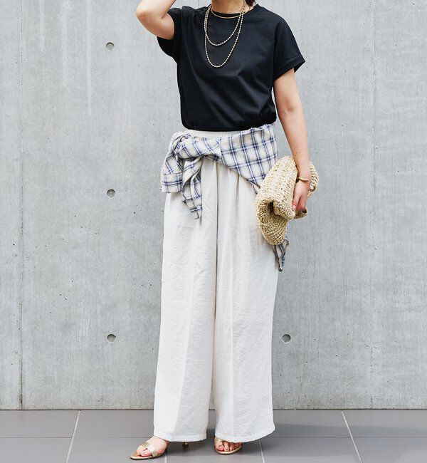  「《吸水速乾・UVカット・夏に快適》汗染み防止ターンバックT」|Tシャツ・カットソー|