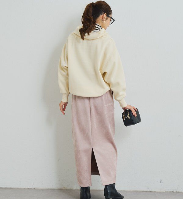  「《大人カジュアルに》裏毛ロゴデザインネックプルオーバー」|Tシャツ・カットソー|