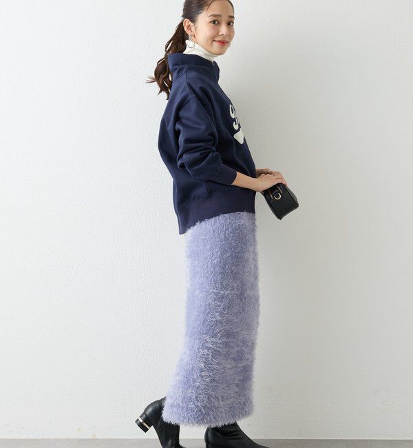  「《大人カジュアルに》裏毛ロゴデザインネックプルオーバー」|Tシャツ・カットソー|