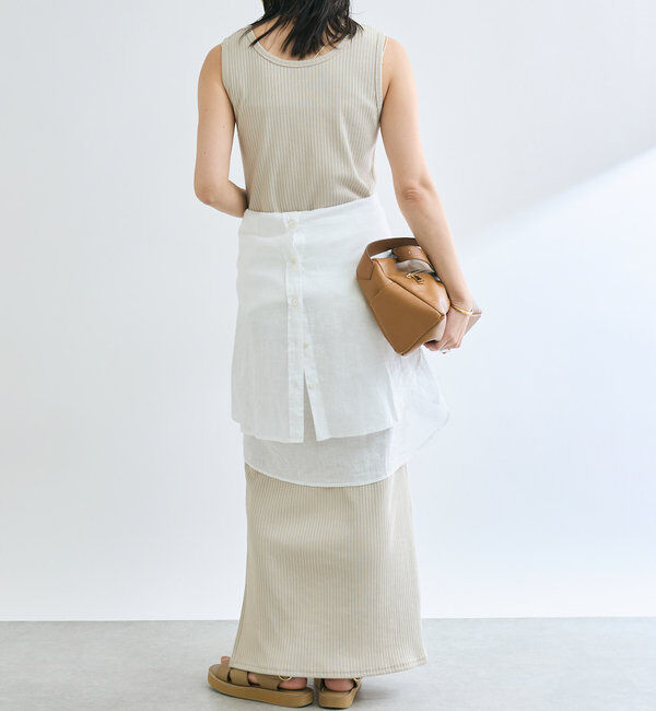  「【マイナス3kg/レビュー高評価☆】2WAYリブタンクワンピース」|ワンピース|