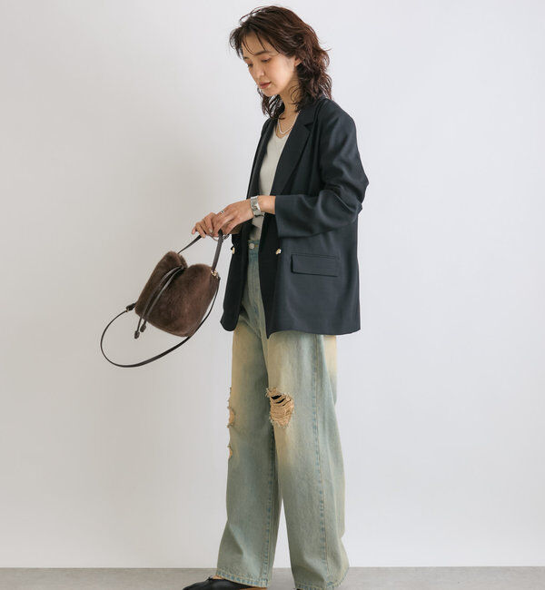  「【ロングシーズン着まわせる】ストレッチツイルテーラードジャケット」|テーラードジャケット|