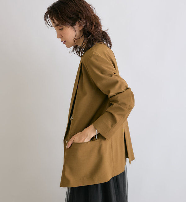  「【ロングシーズン着まわせる】ストレッチツイルテーラードジャケット」|テーラードジャケット|