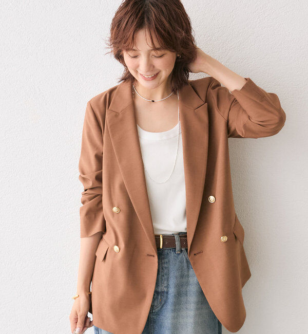  「【オンオフ着れる】ライトピークドラペルジャケット」|テーラードジャケット|