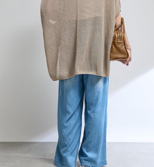  「【セットアップ可】ドレーピーデニムワイドパンツ」|チノ|