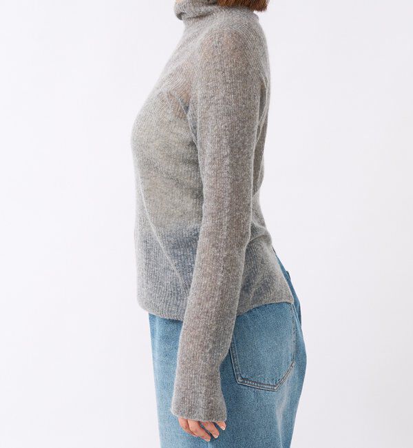  「【柔らかく滑らかな肌触り】カシミヤ混ウールシアータートルニット」|ニット・セーター|