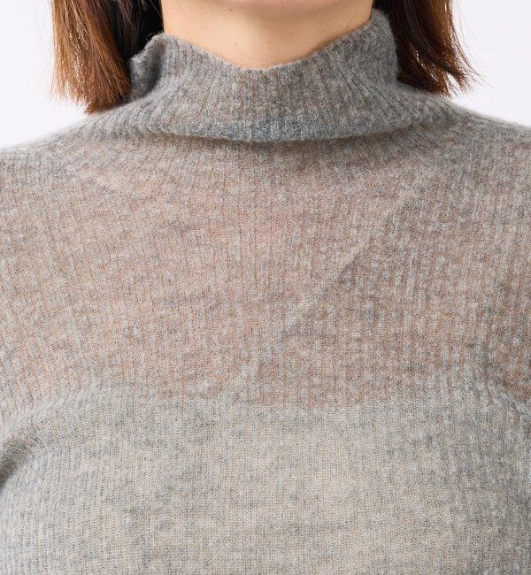  「【柔らかく滑らかな肌触り】カシミヤ混ウールシアータートルニット」|ニット・セーター|