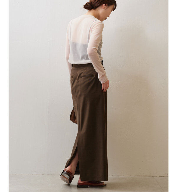  「【セットアップ対応】梳毛タイトスカート」|スカート|